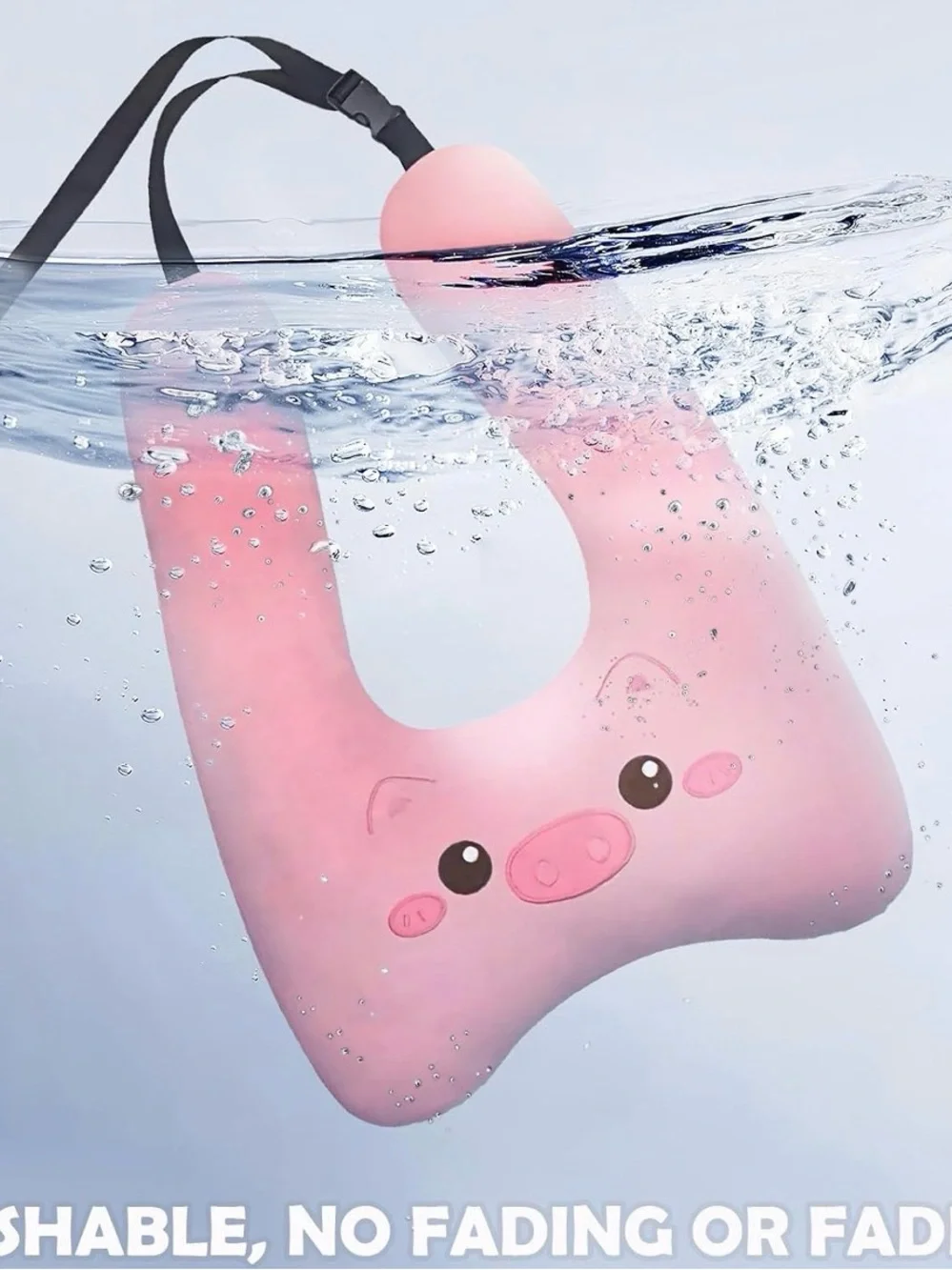 Plush Pink Kids Neck Pillow with Cute Animal Face